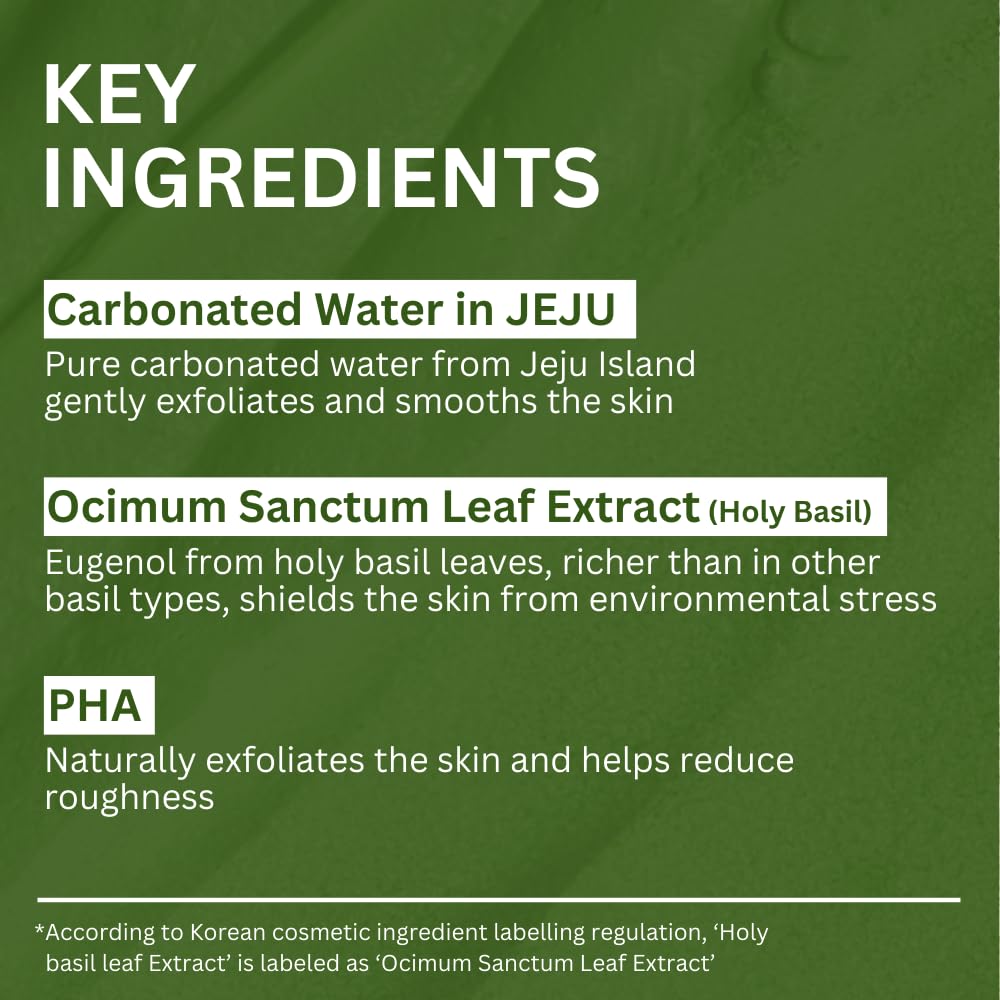 P.CALM Holy Basil Bubble Deep Mask β 90g Sparkling Bubble Detox with Holy Basil + PHA