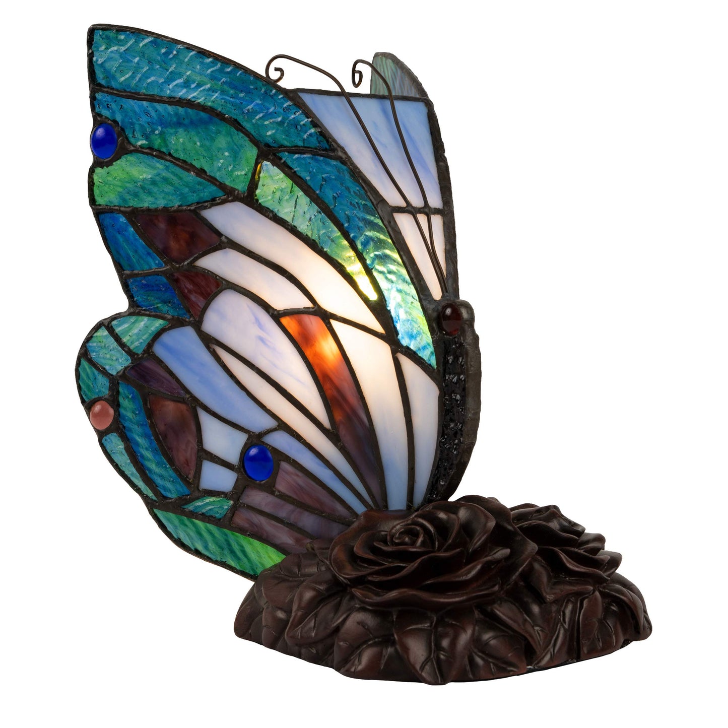 GlowWing β Handcrafted Stained Glass Butterfly Lamp