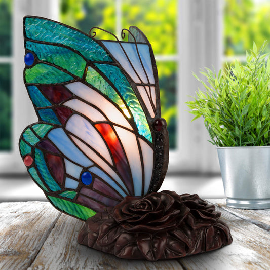 GlowWing – Handcrafted Stained Glass Butterfly Lamp